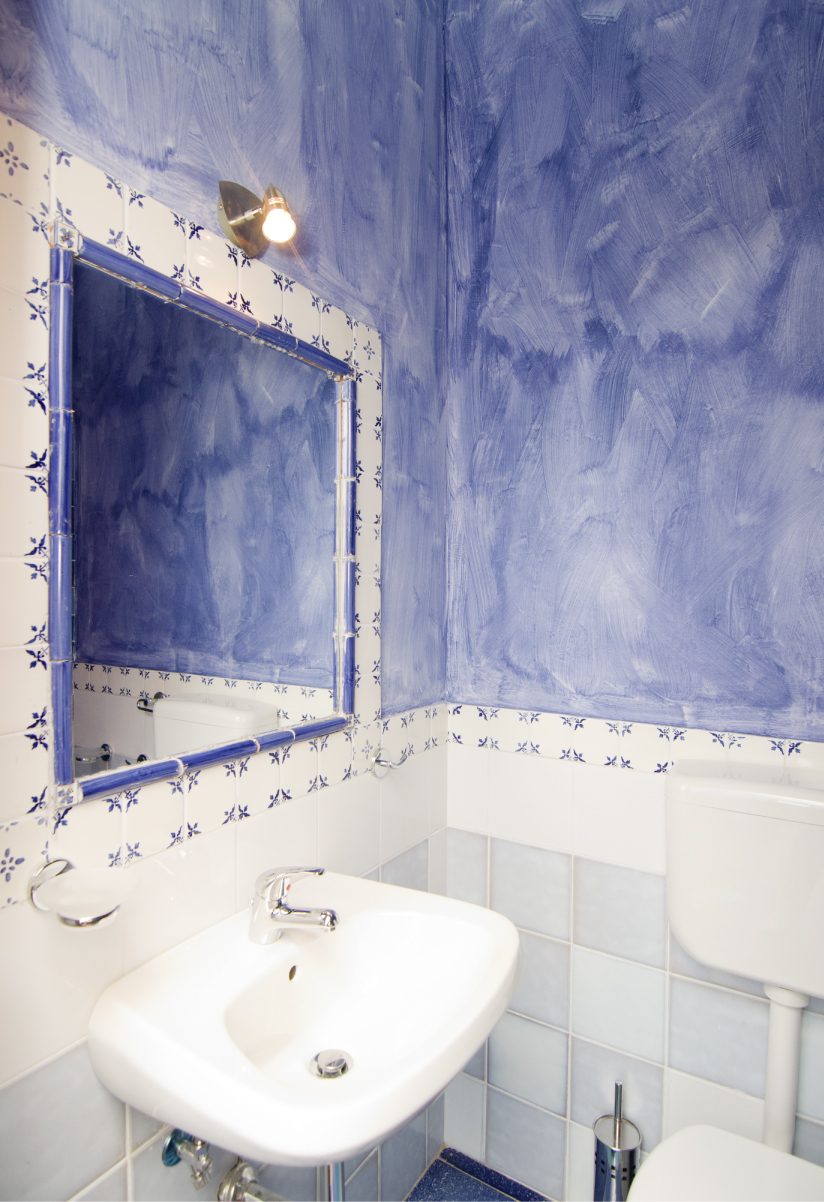 Bagno mosaici Vietri appartamento Circe - Xenia Pollica Cilento